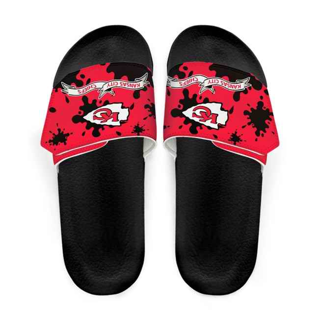 Men's Kansas City Chiefs Beach Adjustable Slides Non-Slip Slippers/Sandals/Shoes 003